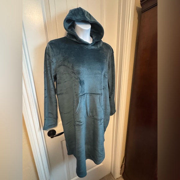 NWT 32 Degrees Long Sleeve Sleep Lounger Hoodie In Deep Baltic, Large/X-Large) - Picture 7 of 8
